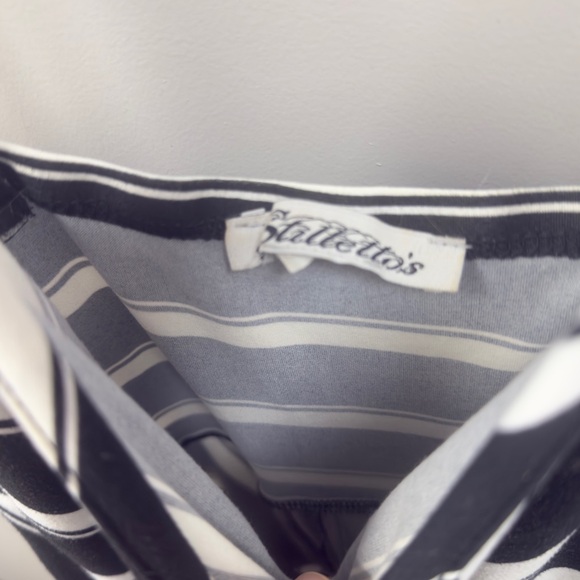 Black and White Striped Casual Dress‎ - Picture 2 of 8